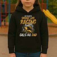 Mens Sprint Car Racing Buddy Dad Race Track Racer Kids Hoodie thumb 3