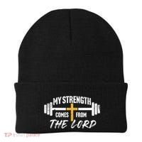 My Strength Christian Bible Verse Gym Workout Gift Beanie thumb 0