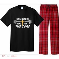 My Strength Christian Bible Verse Gym Workout Gift Pajama Set thumb 0
