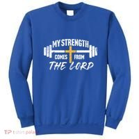 My Strength Christian Bible Verse Gym Workout Gift Sweatshirt thumb 0