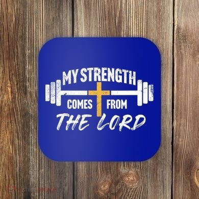 My Strength Christian Bible Verse Gym Workout Gift Coaster