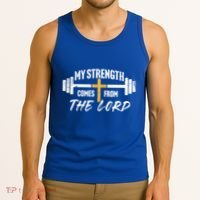 My Strength Christian Bible Verse Gym Workout Gift Tank Top thumb 3