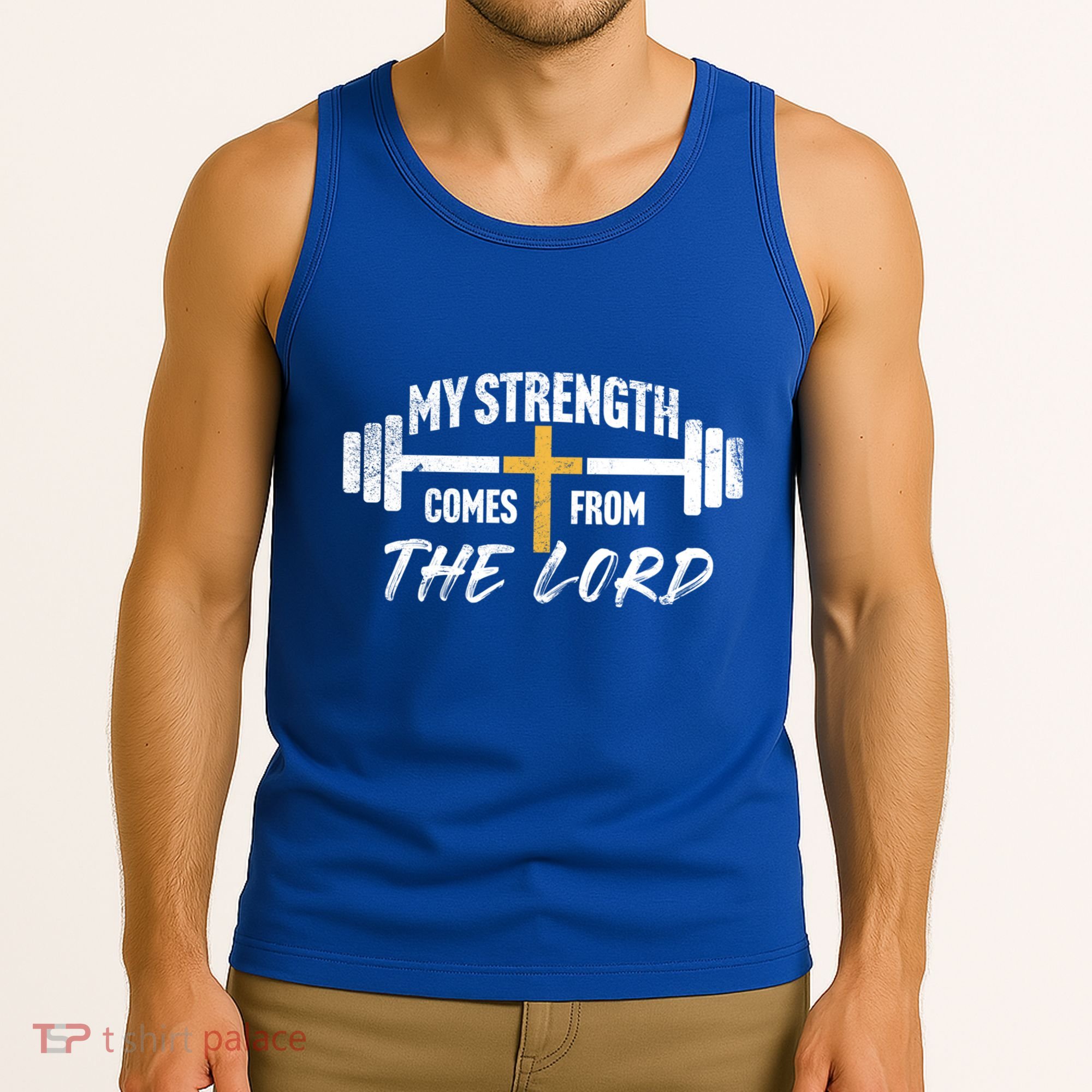 My Strength Christian Bible Verse Gym Workout Gift Tank Top