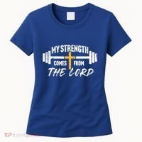 My Strength Christian Bible Verse Gym Workout Gift Women's T-Shirt thumb 0