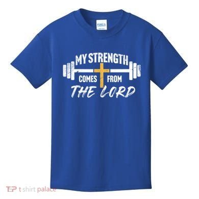 My Strength Christian Bible Verse Gym Workout Gift Kids T-Shirt