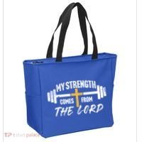 My Strength Christian Bible Verse Gym Workout Gift Tote Bag thumb 2