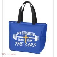 My Strength Christian Bible Verse Gym Workout Gift Tote Bag thumb 3
