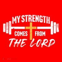My Strength Christian Bible Verse Gym Workout Gift Santa Hat thumb 1