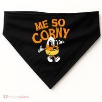 Me So Corny Candy Corn Funny Halloween USA-Made Doggie Bandana thumb 0
