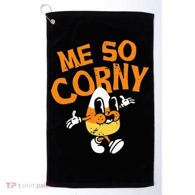Me So Corny Candy Corn Funny Halloween Golf Towel