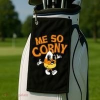 Me So Corny Candy Corn Funny Halloween Golf Towel thumb 2