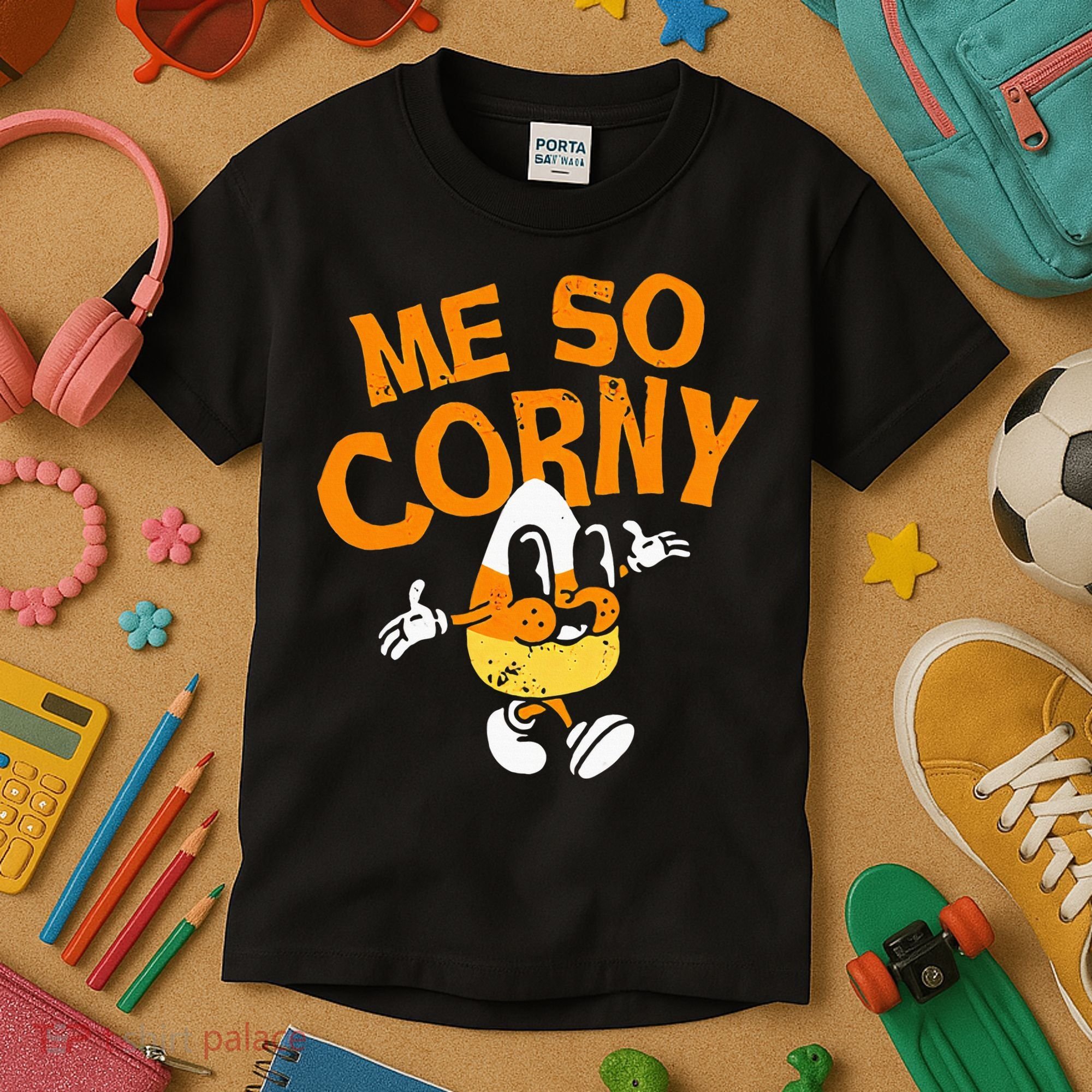 Me So Corny Candy Corn Funny Halloween Kids T-Shirt
