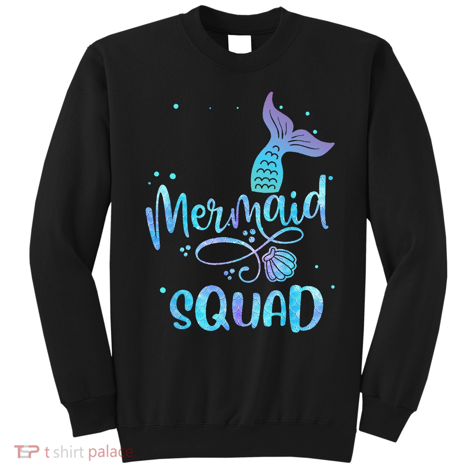 Mermaid Squad Cute Girls Birthday Squad Mermaid Tail Party Sweatshirt