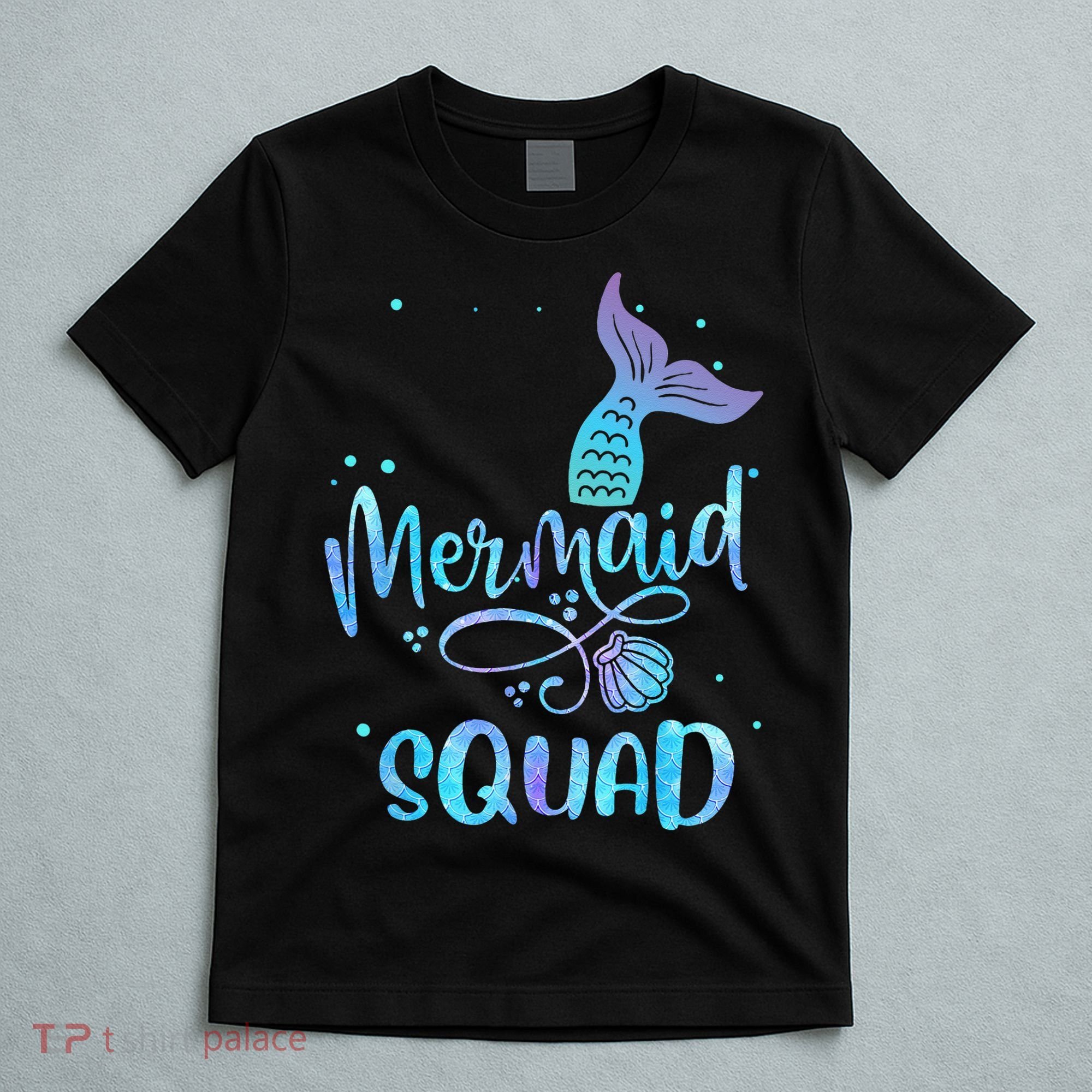 Mermaid Squad Cute Girls Birthday Squad Mermaid Tail Party T-Shirt