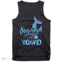 Mermaid Squad Cute Girls Birthday Squad Mermaid Tail Party Tank Top thumb 0