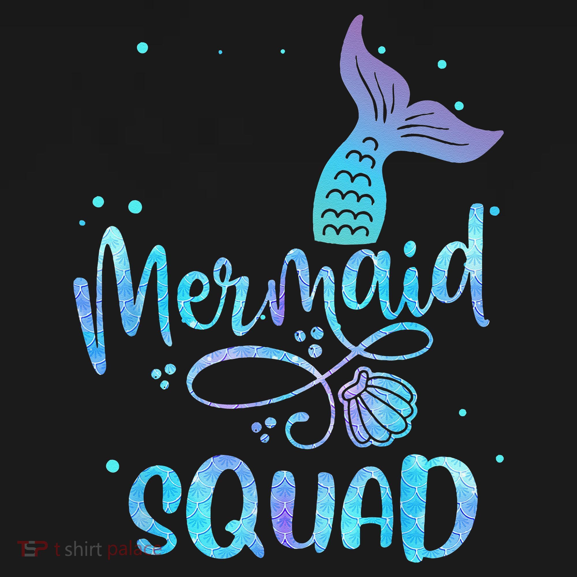 Mermaid Squad Cute Girls Birthday Squad Mermaid Tail Party Tank Top