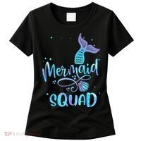 Mermaid Squad Cute Girls Birthday Squad Mermaid Tail Party Women's T-Shirt thumb 0