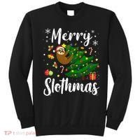 Merry Slothmas Christmas Sloth Lover Xmas Pajamas Christmas Sweatshirt thumb 0