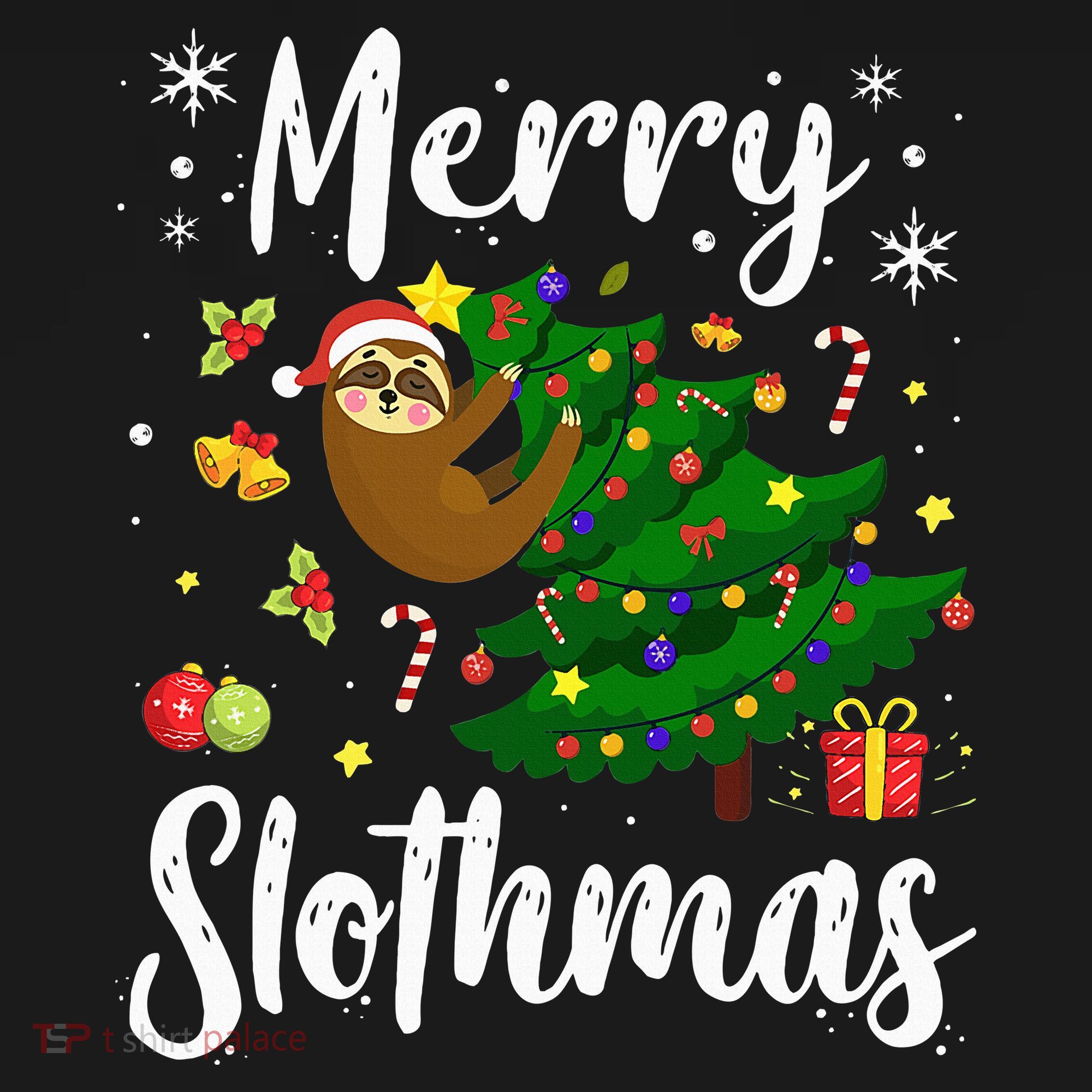 Merry Slothmas Christmas Sloth Lover Xmas Pajamas Christmas Sweatshirt
