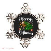 Merry Slothmas Christmas Sloth Lover Xmas Pajamas Christmas Ornament thumb 0