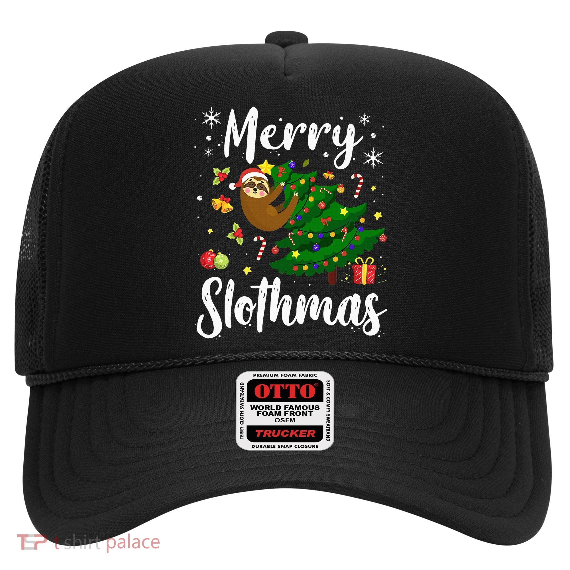 Merry Slothmas Christmas Sloth Lover Xmas Pajamas Christmas Hat