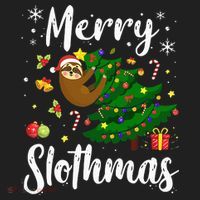 Merry Slothmas Christmas Sloth Lover Xmas Pajamas Christmas Hat thumb 2