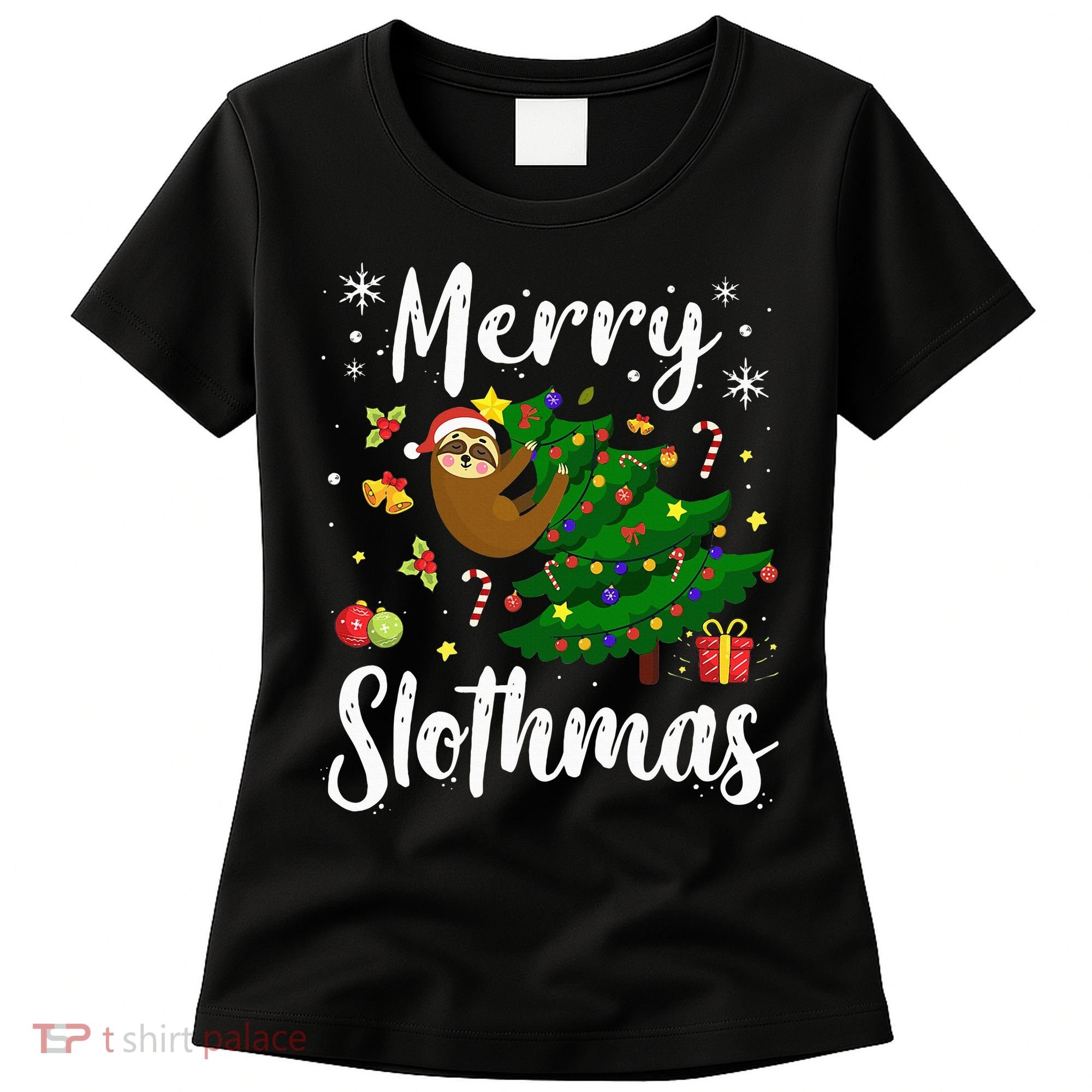 Merry Slothmas Christmas Sloth Lover Xmas Pajamas Christmas Women's T-Shirt