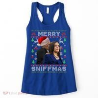 Merry Sniffmas Christmas Anti Biden Ugly Xmas Family Pajamas Women's Tank Top thumb 0