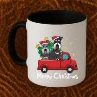 Miniature Schnauzer Christmas Truck Tree Mom Dad Xmas Gift Meaningful Gift Coffee Mug thumb 2