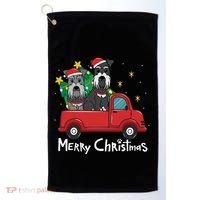 Miniature Schnauzer Christmas Truck Tree Mom Dad Xmas Gift Meaningful Gift Golf Towel thumb 0