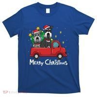 Miniature Schnauzer Christmas Truck Tree Mom Dad Xmas Gift Meaningful Gift T-Shirt thumb 0