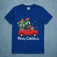 Miniature Schnauzer Christmas Truck Tree Mom Dad Xmas Gift Meaningful Gift T-Shirt thumb 5