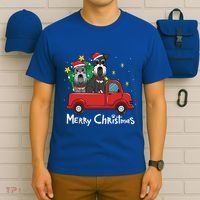 Miniature Schnauzer Christmas Truck Tree Mom Dad Xmas Gift Meaningful Gift T-Shirt thumb 6