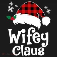 Mrs Santa Claus Funny Christmas Matching Couple Wife Fiance Gift Women's Hoodie thumb 2