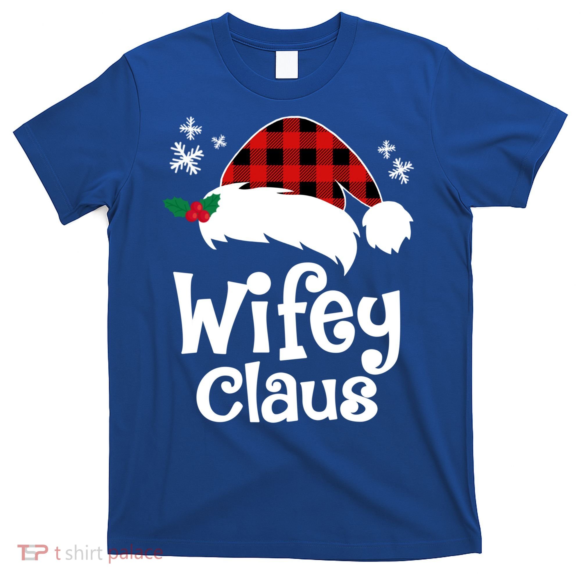 Mrs Santa Claus Funny Christmas Matching Couple Wife Fiance Gift T-Shirt