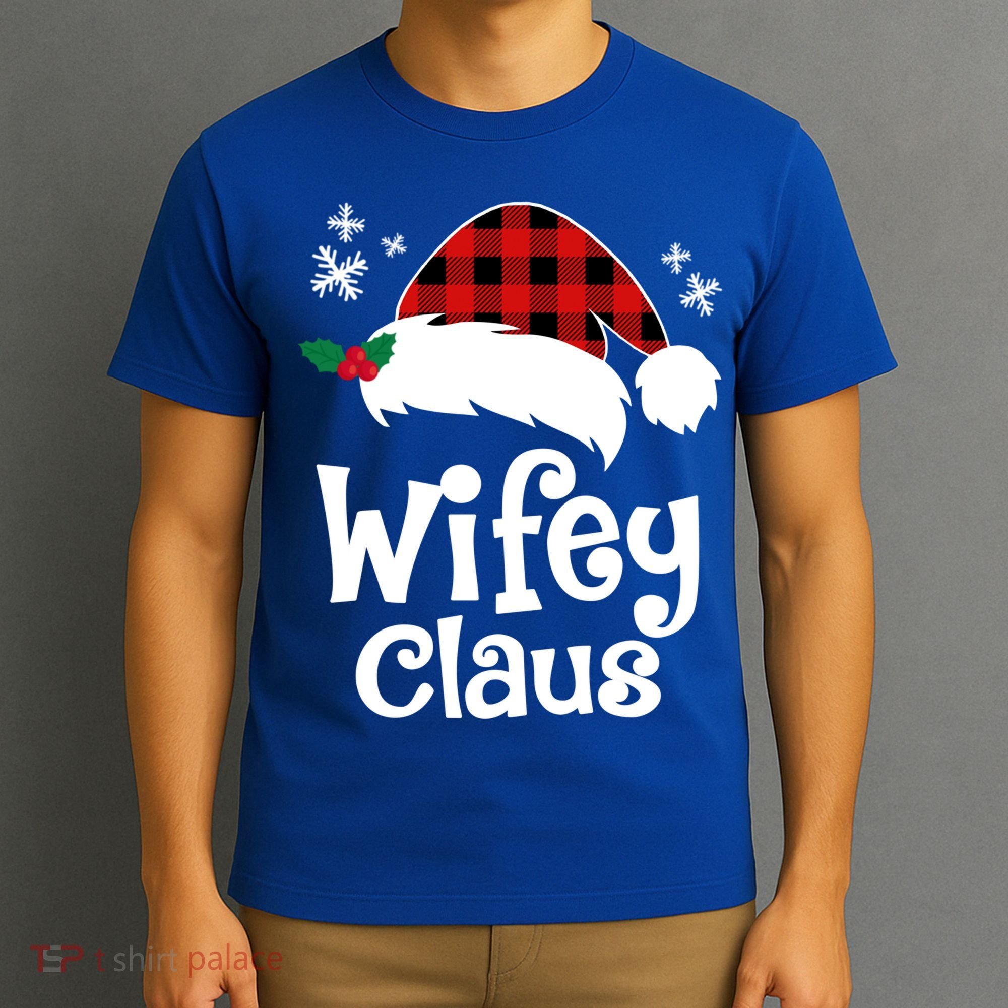 Mrs Santa Claus Funny Christmas Matching Couple Wife Fiance Gift T-Shirt