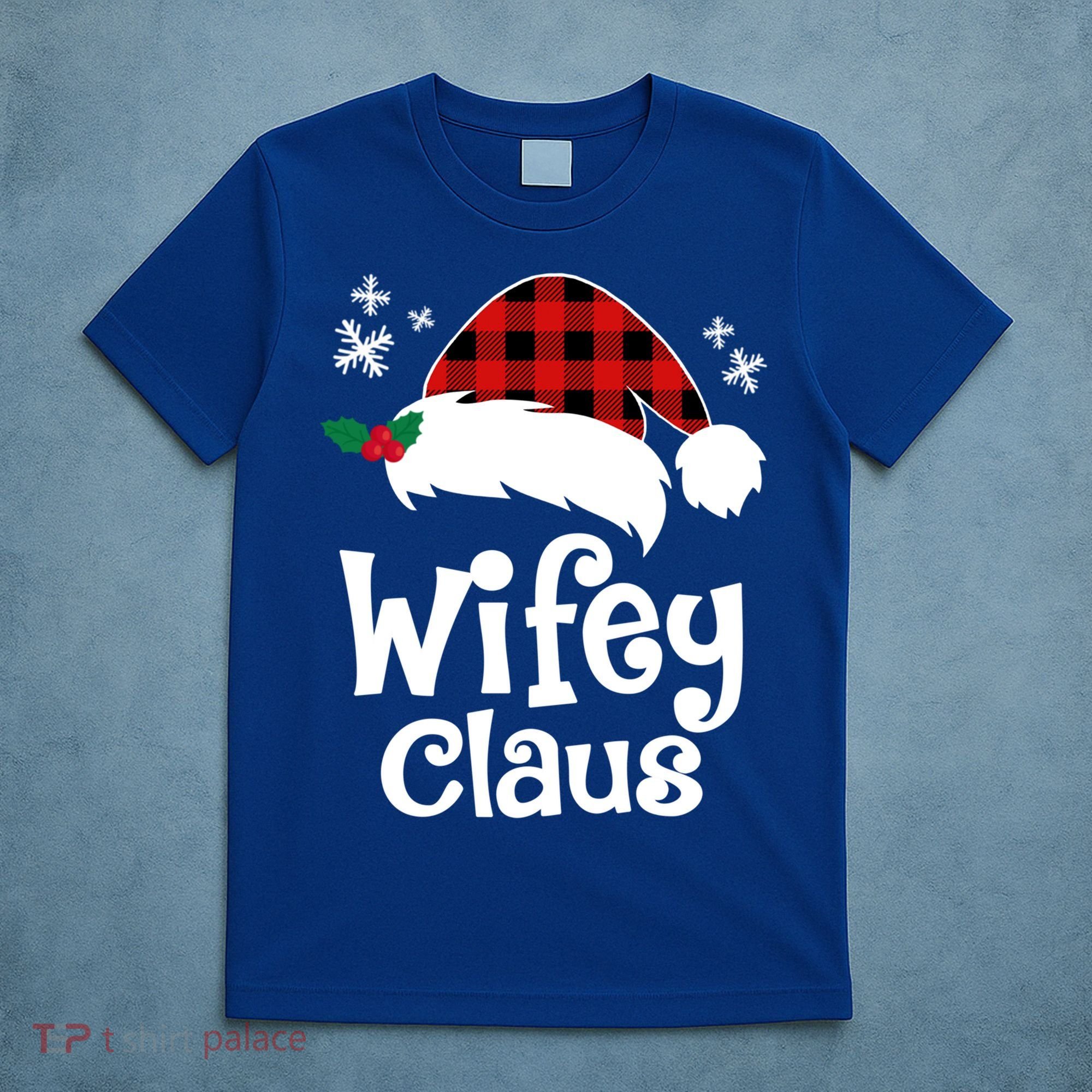 Mrs Santa Claus Funny Christmas Matching Couple Wife Fiance Gift T-Shirt