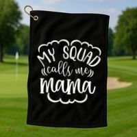 My Squad Calls Me Mom Mother Gift Golf Towel thumb 1