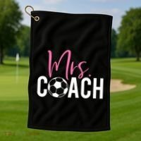 Mrs. Soccer Coach For Coaches Wives Golf Towel thumb 1