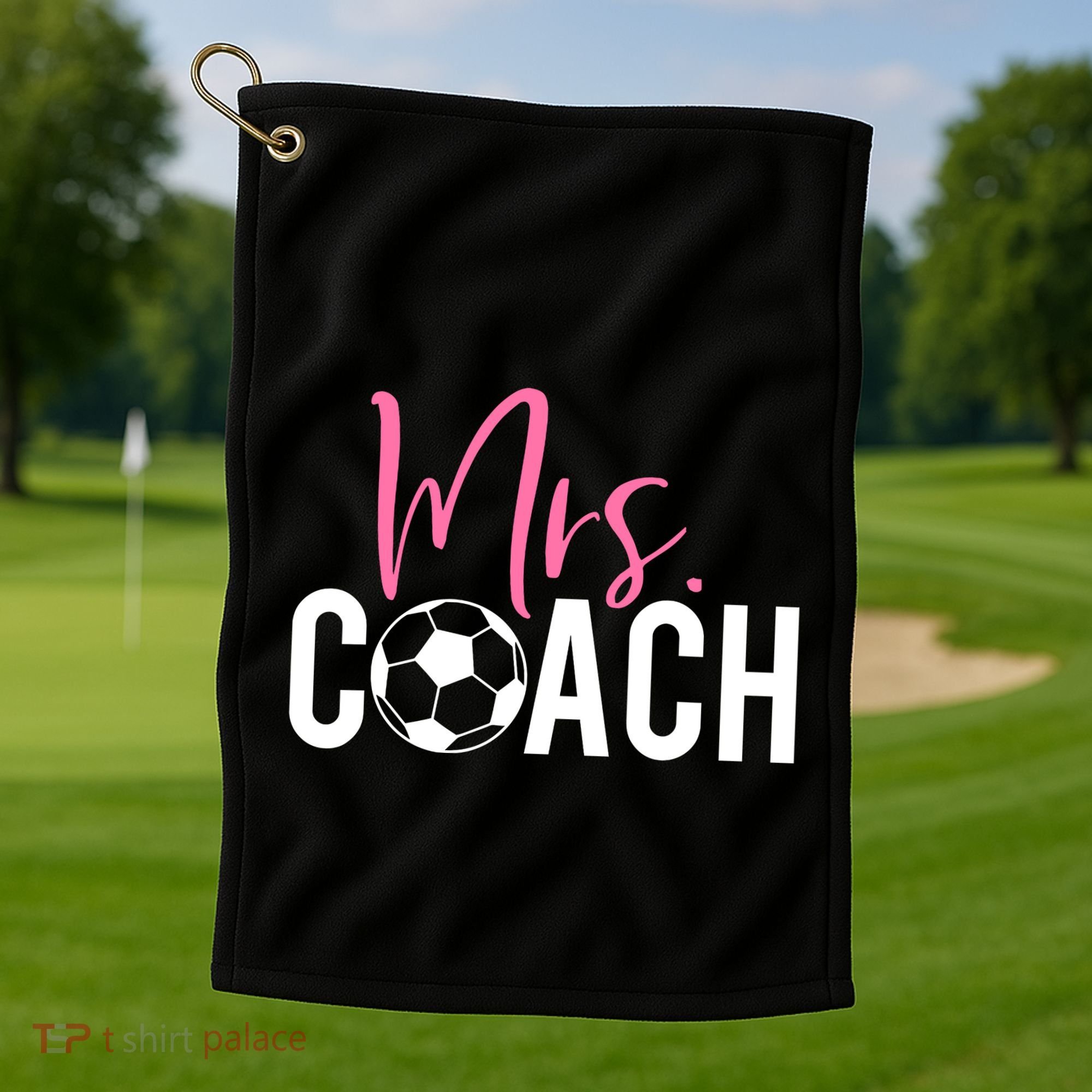 Mrs. Soccer Coach For Coaches Wives Golf Towel