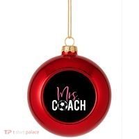 Mrs. Soccer Coach For Coaches Wives Plastic Christmas Ball Ornament thumb 0
