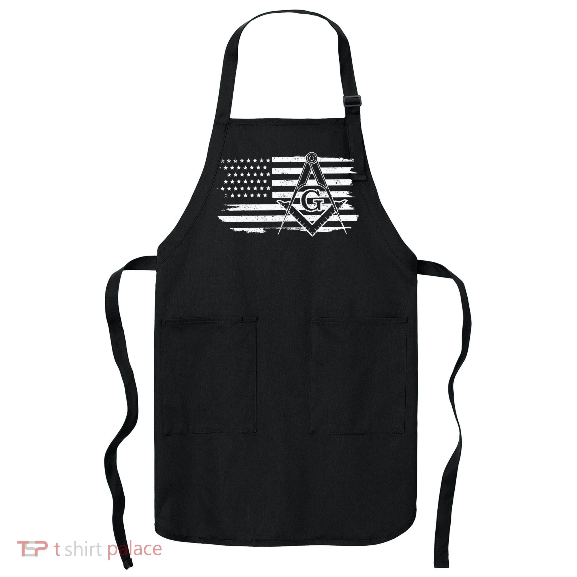 Mason Square & Compass Masonic Us Flag Freemason Shriner Apron