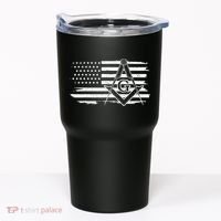 Mason Square & Compass Masonic Us Flag Freemason Shriner Tumbler thumb 0
