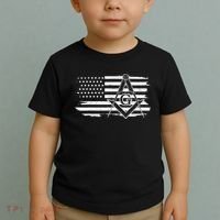 Mason Square & Compass Masonic Us Flag Freemason Shriner Toddler T-Shirt thumb 2