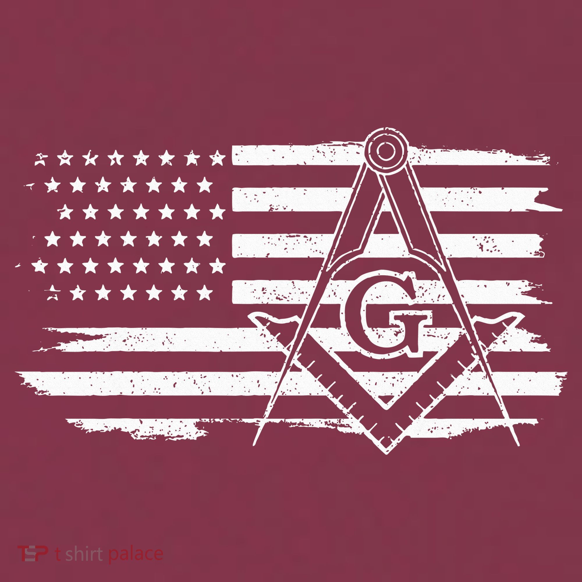 Mason Square & Compass Masonic Us Flag Freemason Shriner 16oz Travel Tumbler