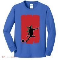 Morocco Soccer Cool Gift Kids Long Sleeve Shirt thumb 0