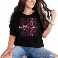 Mom Senior Class Of 2026 Coquette Bow Graduation 2026 Comfort Colors T-Shirt thumb 0