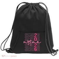 Mom Senior Class Of 2026 Coquette Bow Graduation 2026 Sweatshirt Cinch Pack Bag thumb 0