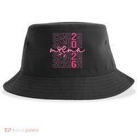 Mom Senior Class Of 2026 Coquette Bow Graduation 2026 Sustainable Bucket Hat thumb 0