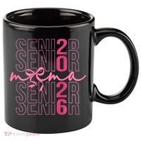 Mom Senior Class Of 2026 Coquette Bow Graduation 2026 11oz C Handle Ceramic Mug thumb 0